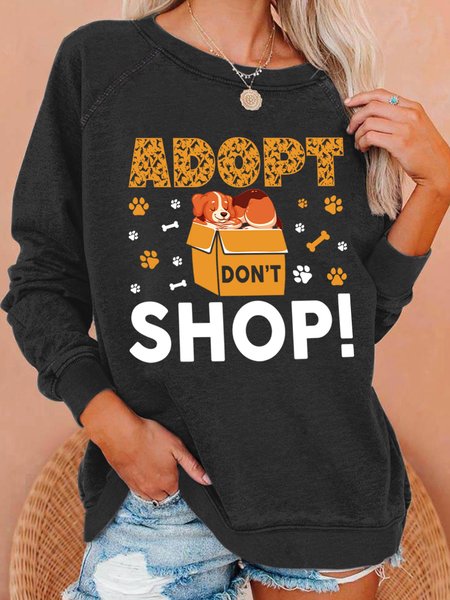

Lilicloth X Manikvskhan Dog Lovers Adopt Dont Shop Womens Sweatshirt, Black, Hoodies&Sweatshirts