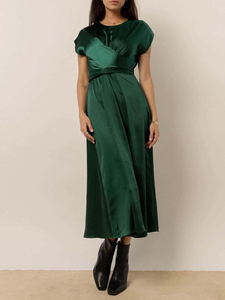 

Acetate Elegant Plain Dress & Party Dress, Green, Maxi Dresses