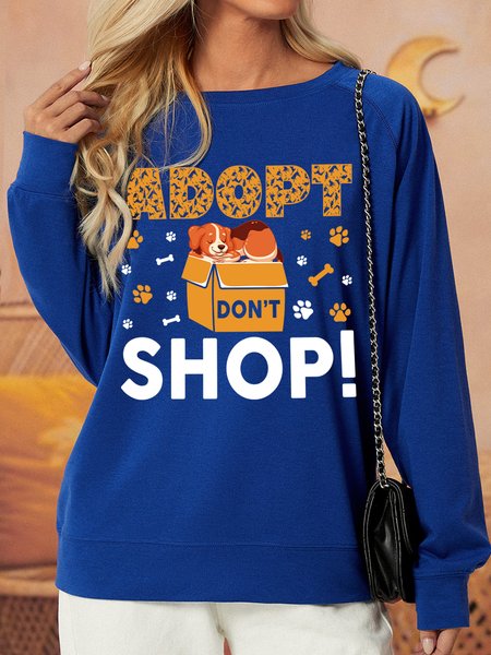 

Lilicloth X Manikvskhan Dog Lovers Adopt Dont Shop Womens Sweatshirt, Deep blue, Hoodies&Sweatshirts