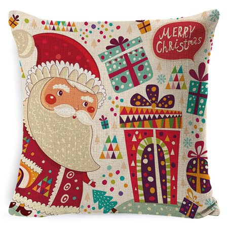 

18*18 Set of 4 Pillow Coverses Art Linen Throw Cushion Case For Sofa Bed Home Decor Square Pillow Case, Color15, Pillow Covers