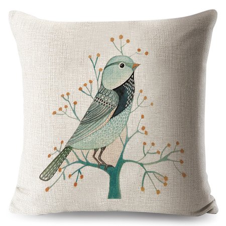 

18*18 Outdoor Animal Decorative Throw Pillowcase Spring Cushion Cotton Linen Home Couch Sofa Decor, Color4, Pillow Covers