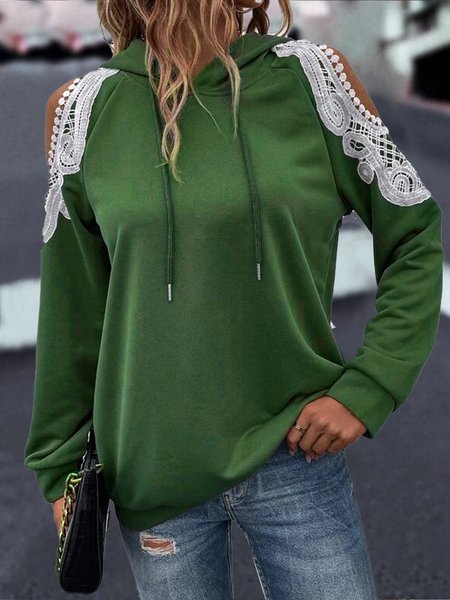 

Hoodie Plain Casual Loose Sweatshirt, Green, Sweatshirts & Hoodies