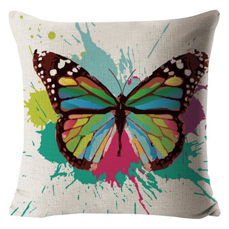 

18*18 Butterfly Throw Pillow Covers Pink Decorative Pillow Covers For Spring Decor, Color4, Pillow Covers