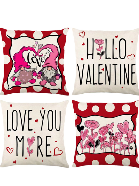 

18*18 Pillow Covers Backrest Cushion Valentines Day Gifts Decorative Throw Pillow Covers Farmhouse Linen Cushion Case For Home Wedding Outdoor Indoor Decor, Stripe, Pillow Covers