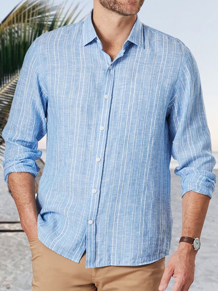 

Striped Long Sleeve Shirt, Blue, Long Sleeve Shirts