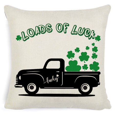 

18*18 St Patricks Day Pillow Covers Decorations For Home Shamrock Lucky Charm St Patricks Decorative Throw Pillows Farmhouse, Color6, Pillow Covers