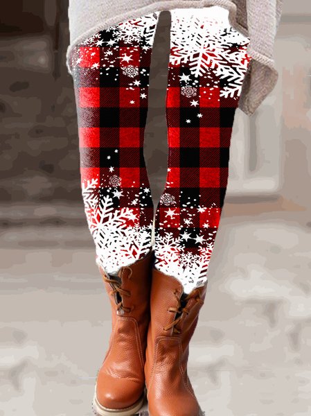 

Womens Christmas Snowflack Leggings, As picture, Leggings