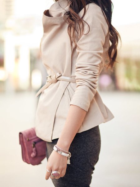 

Plain Urban Regular Fit Long sleeve Jacket, Khaki, Jackets