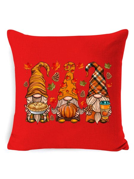 

Fall Gnomes Autumn Pumpkin Thanksgiving Backrest Cushion Pillow Covers 18x18 Decorations for Home, Red, Pillow Covers