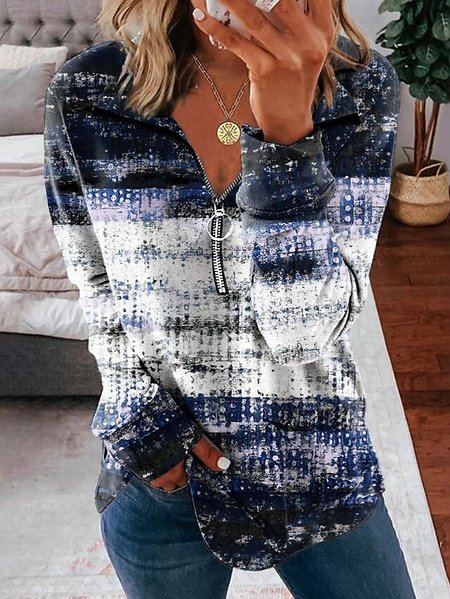 

Crew Neck Casual Ombre Loose Sweatshirt, Multicolor, Sweatshirts & Hoodies