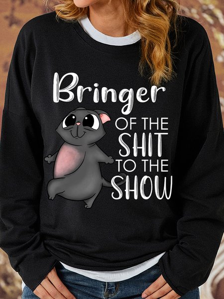 

Lilicloth X Paula Bringer Of The Shit To The Show Womens Sweatshirt, Black, Hoodies&Sweatshirts