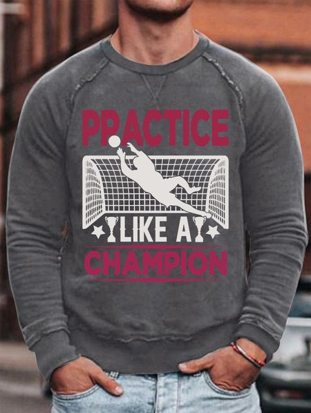 

Lilicloth X Jessanjony Men's Soccer World Cup 2022 Practice Like A Champion Sweatshirt, Gray, Hoodies&Sweatshirts
