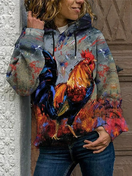 

Hoodie Animal Loose Casual Sweatshirt, Multicolor, Sweatshirts & Hoodies