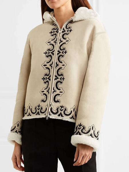 

Simple Hoodie Regular Fit Ethnic Jacket, Khaki, Jackets