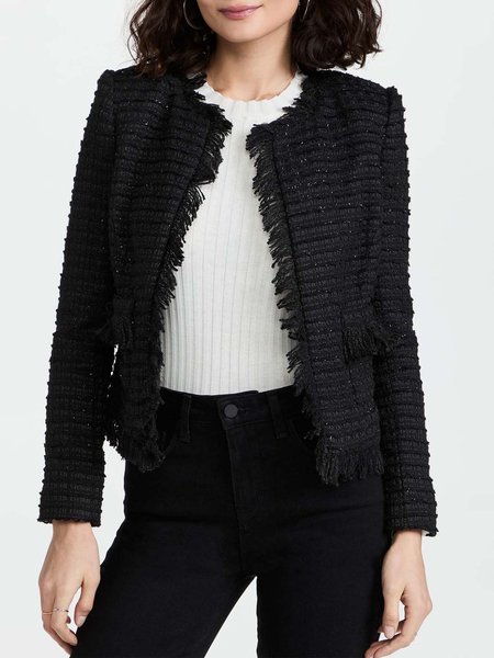 

Long sleeve Elegant Loose Jacket, Black, Jackets