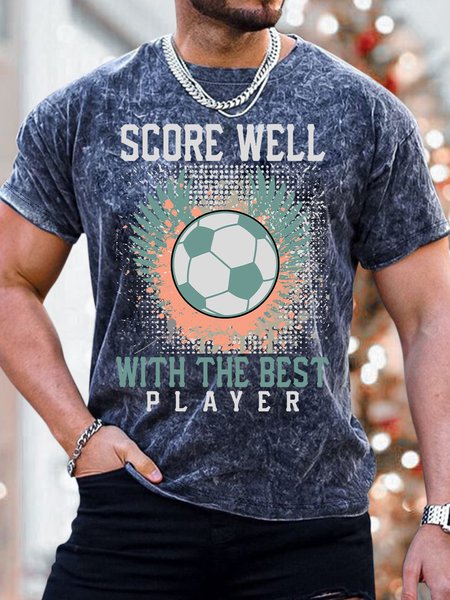 

Lilicloth X Jessanjony Men's Soccer World Cup 2022 Funny Graphic Print T-Shirt, Deep blue, T-shirts