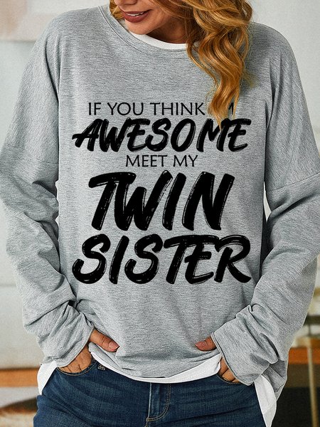 

Lilicloth X Abu Awesome Twin Sister Gift Womens Sweatshirt, Light gray, Hoodies&Sweatshirts