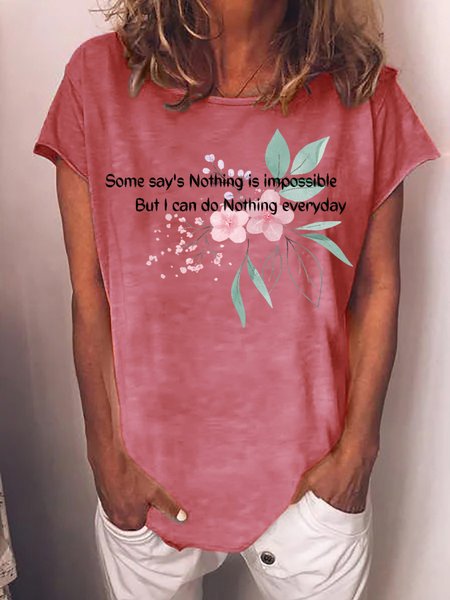 

Lilicloth X Vithya Some Says Nothing Is Impossible Womens T-Shirt, Red, T-shirts