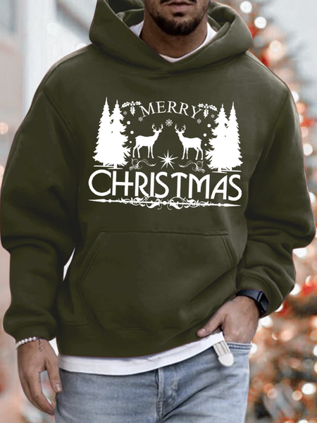 

Lilicloth X Y Mens Merry Christmas Hoodie, Army green, Hoodies&Sweatshirts