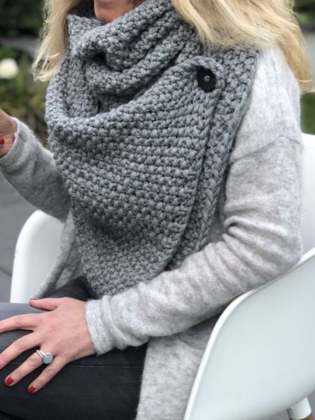 

Gray Thicken Scarf, Women Scarves & Shawls