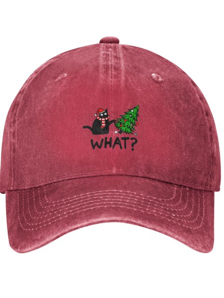 

What Christmas Tree Festival Graphic Adjustable Hat, Red, Hats