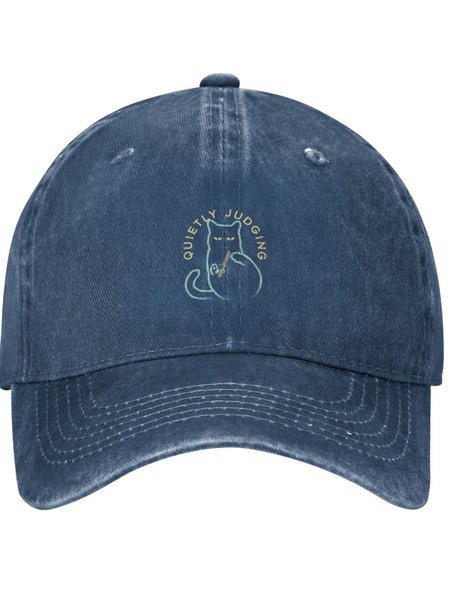 

Quietly Judging Animal Graphic Adjustable Hat, Navy blue, Hats