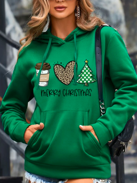 

Christmas Crew Neck Loose Color Block Casual Sweatshirt, Green, Sweatshirts & Hoodies
