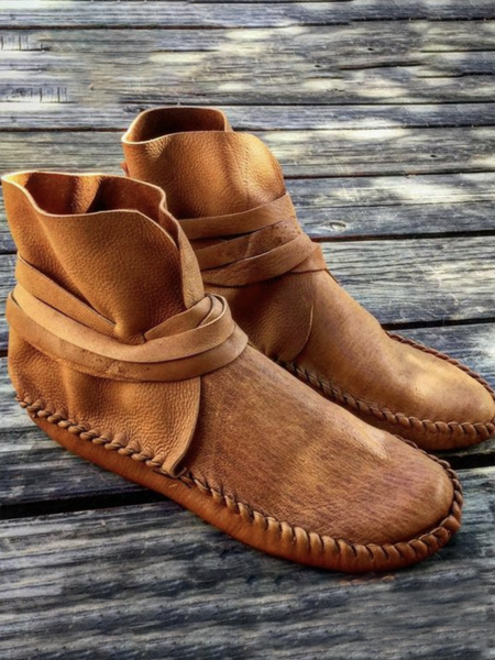 

Vintage Soft Leather Lace Up Boots, Brown, Boots