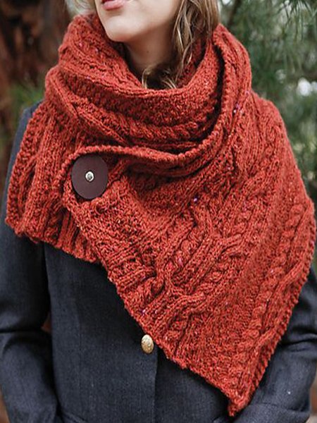 

Orange Red Thicken Scarf, Women Scarves & Shawls