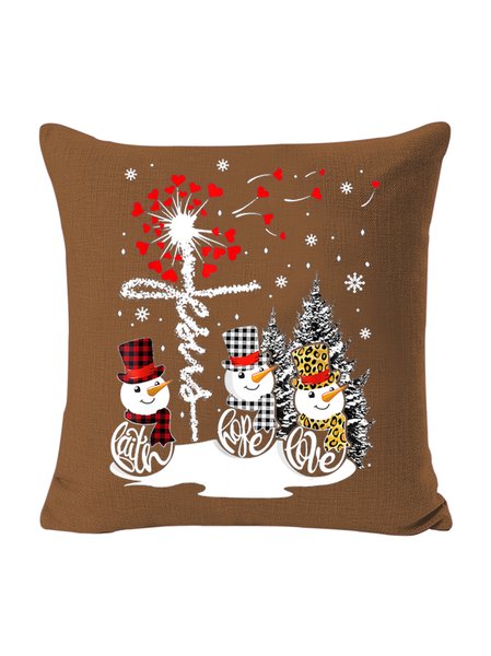 18*18 Christmas Backrest Cushion Pillow Covers Decorations For Home, Coffee, Pillow Covers