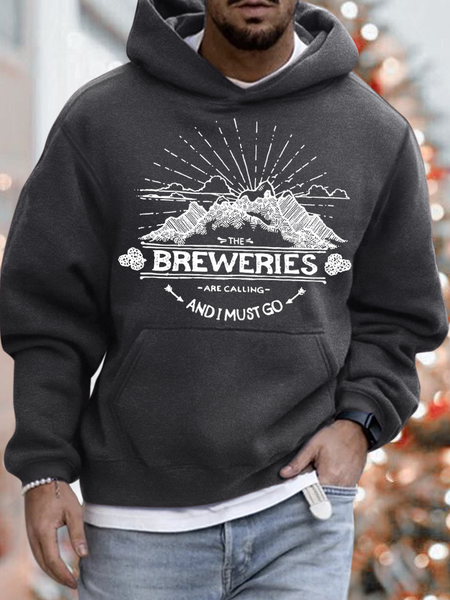 

The Breweries Are Calling And I Must Go Mens Hoodie, Gray, Hoodies&Sweatshirts