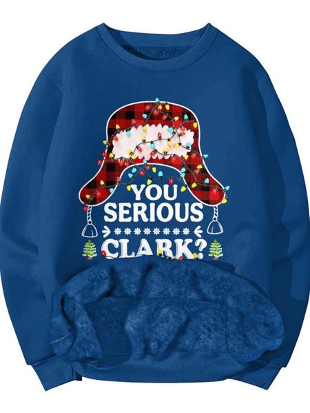 

Men’s You Serious Clark Merry Christmas Hat Fleece Casual Cotton-Blend Text Letters Sweatshirt, Royal blue, Hoodies&Sweatshirts