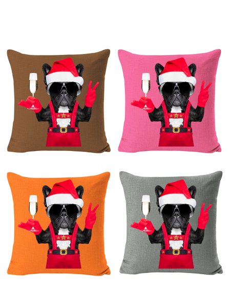

18*18 Set of 4 Backrest Cushion Pillow Covers, Decorations For Home, Color2, Pillow Covers