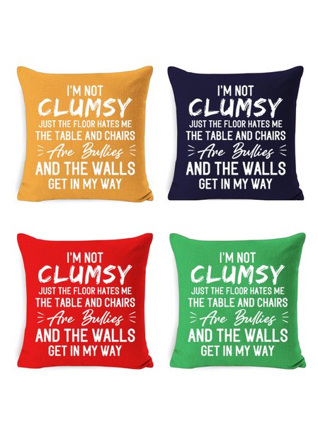 

18*18 Set of 4 Backrest Cushion Pillow Covers, Decorations For Home, Color2, Pillow Covers