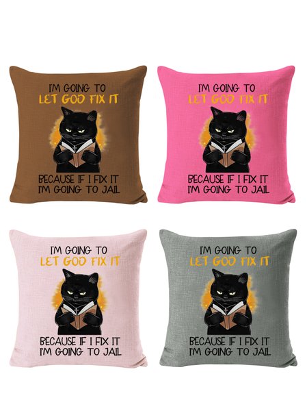 

18*18 Set of 4 Hard Backrest Cushion Pillow Covers, Decorations For Home, Color3, Pillow Covers