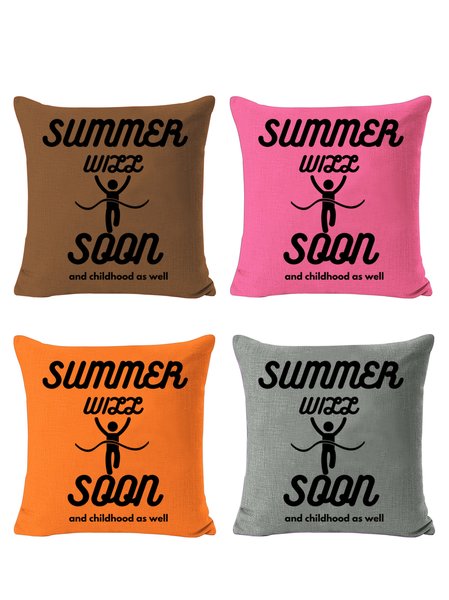 

20*20 Set of 4 Abdullah Summer Backrest Cushion Pillow Covers, Decorations For Home, Color3, Pillow Covers