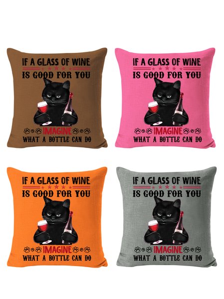 

20*20 Set of 4 Backrest Cushion Pillow Covers, Decorations For Home, Color3, Pillow Covers