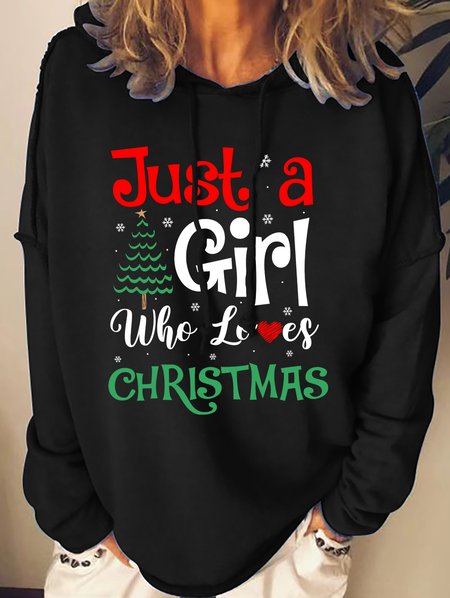 

Lilicloth X Manikvskhan Just A Girl Who Loves Christmas Womens Hoodie, Black, Hoodies&Sweatshirts