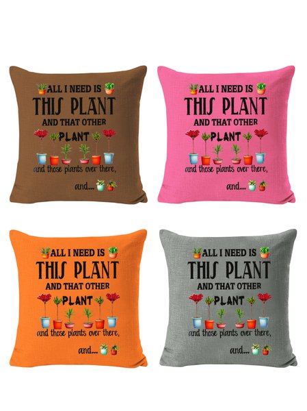 

18*18 Set of 4 Christmas Backrest Cushion Pillow Covers, Decorations For Home, Color3, Pillow Covers