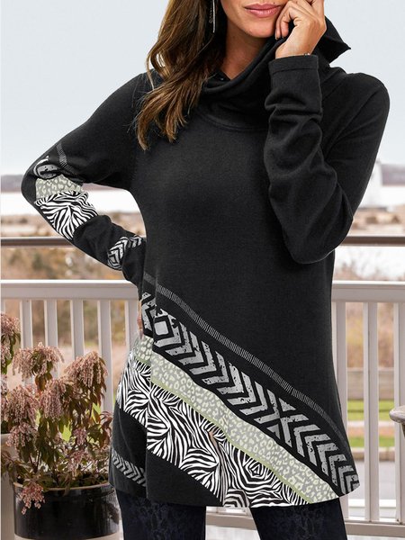 

Regular Fit Ethnic Casual Top, Black, Tops