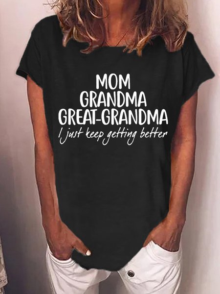 

Gift For Great-Grandma Mom Grandma Great-Grandma Womens T-Shirt, Black, T-shirts