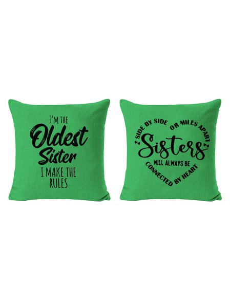 

20*20 Sister Gift Middle Sister Funny Backrest Cushion Pillow Covers Decorations For Home, Color7, Pillow Covers
