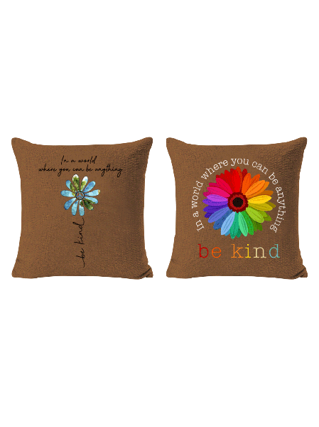 

20*20 Set of 2 Hippie In A World Where You Can Be Anything Be Kind Backrest Cushion Pillow Covers, Decorations For Home, Color5, Pillow Covers