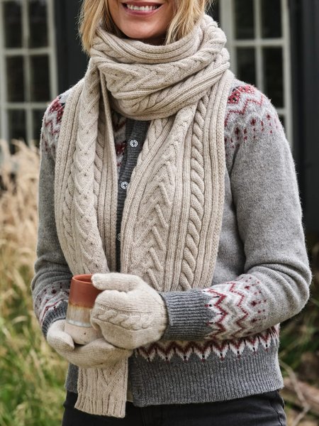 

Plain Casual Scarf, Off white, Women Scarves & Shawls