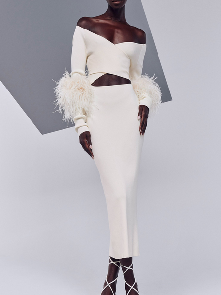 

V Neck Elegant Dress & Party Dress, White, Maxi Dresses