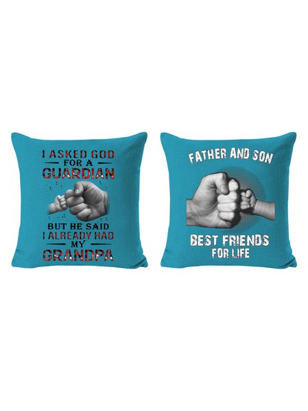 

20*20 Father And Son Best Friends For LifeBackrest Cushion Pillow Covers Decorations For Home, Color6, Pillow Covers