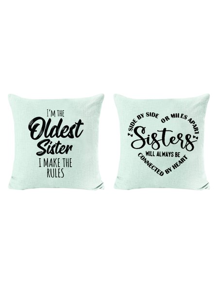 

20*20 Sister Gift Middle Sister Funny Backrest Cushion Pillow Covers Decorations For Home, Color8, Pillow Covers