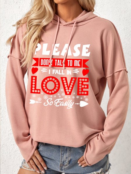 

Lilicloth X Y Please Dont Talk To Me I Fallin Love So Easily Womens Valentines Day Hoodie, Pink, Hoodies&Sweatshirts