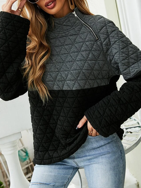 

Loose Color Block Asymmetrical Casual Sweatshirt, Multicolor, Sweatshirts & Hoodies