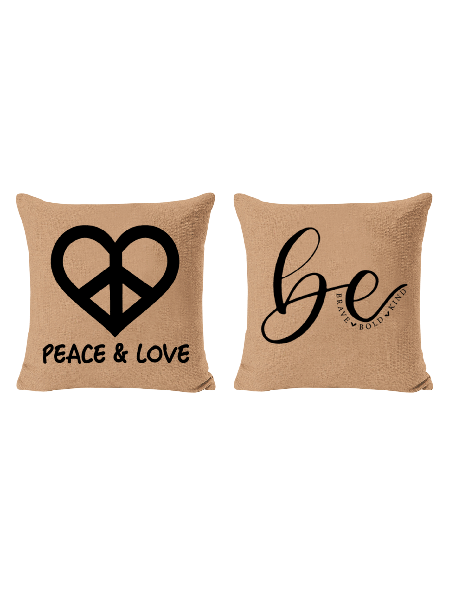 

20*20 Set of 2 Lilicloth X JI Kindness Quote Be Brave Be Bold Be Kind Backrest Cushion Pillow Covers, Decorations For Home, Color7, Pillow Covers